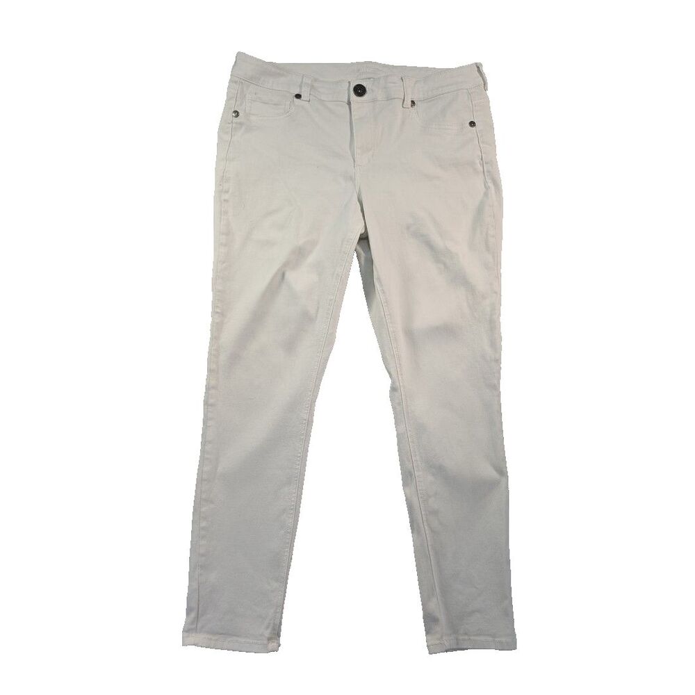 Maurices Denim Stretch Jeans Women's Size 16 White DenimFlex Cotton Blend